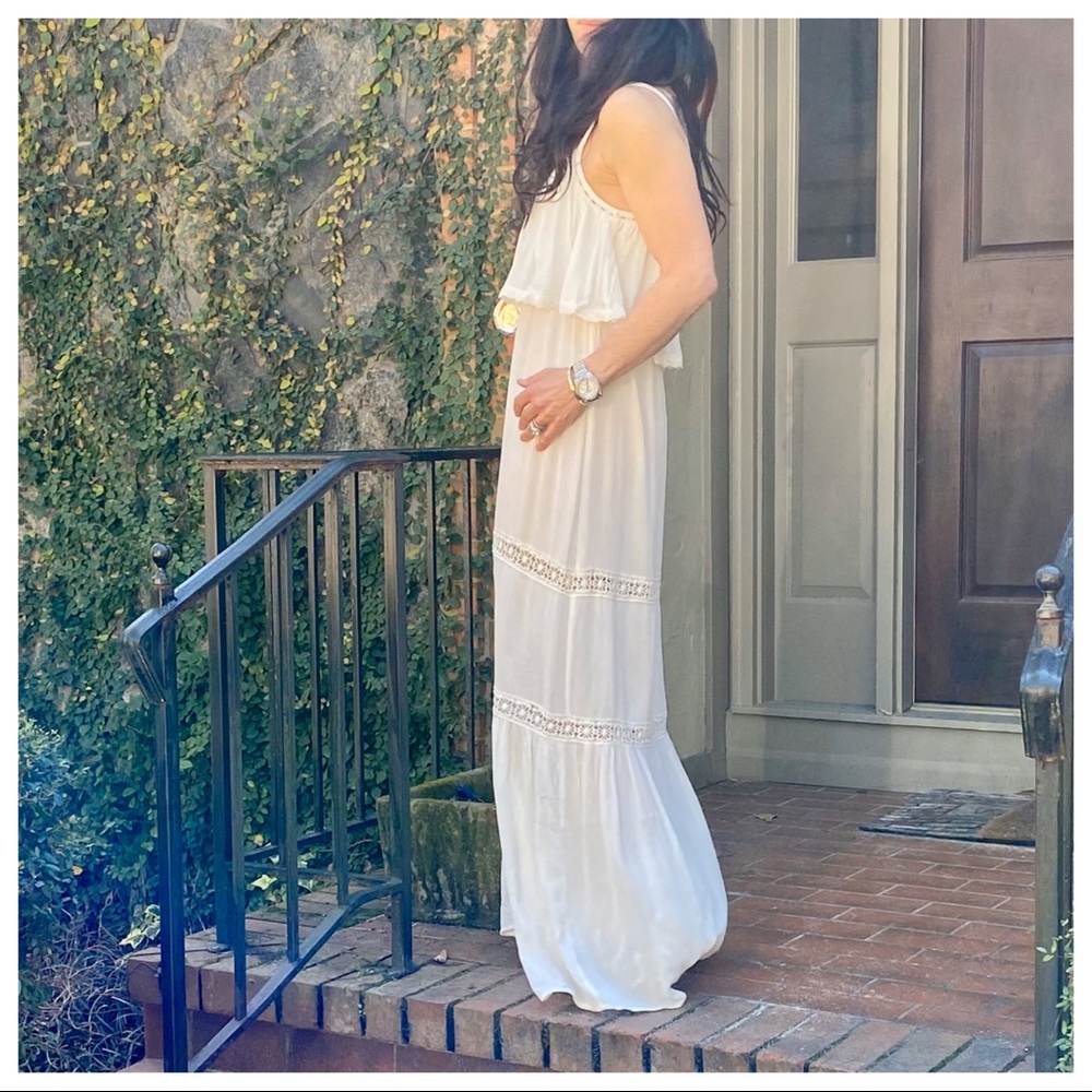 ✨LAST ONES✨BOHO CHIC OFF WHITE TANK MAXI DRESS - Picture 5 of 8